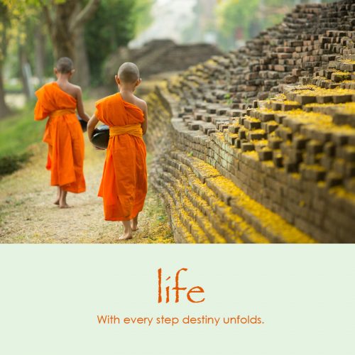 Life e-card: With every step destiny unfolds — $1.95