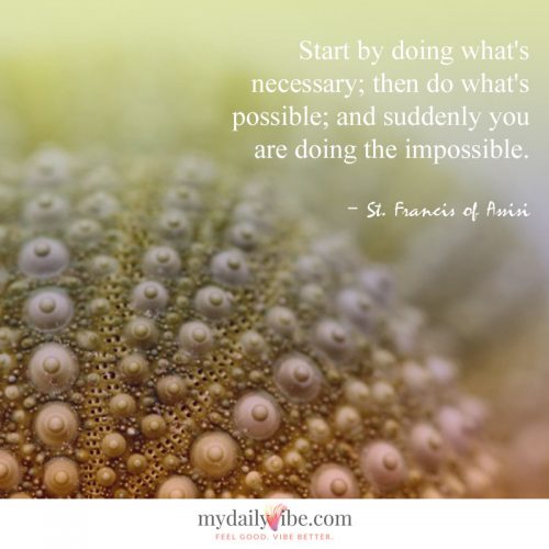 Start by Doing What is Necessary by St. Francis of Assisi