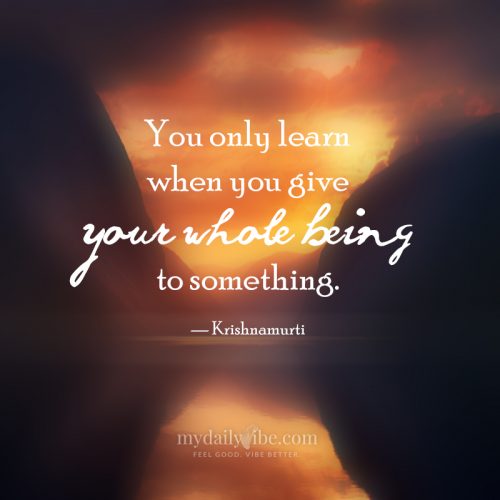 You Only Learn by Krishnamurti