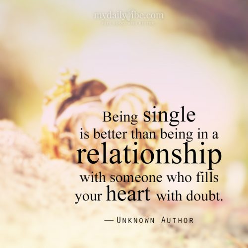 Being Single by Unknown Author