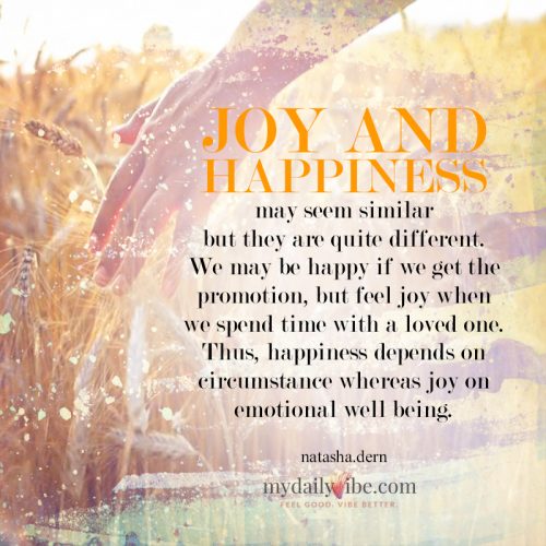 JOY AND HAPPINESS